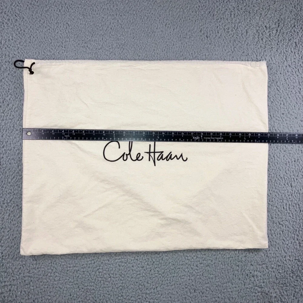 Cole Haan‎ Dust Bag Canvas Drawstring Pouch for Shoes or Accessories Cream